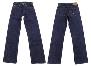 Sugar Cane Men's 14oz. Hawaiian Indigo Sugarcane Fiber Selvedge Denim Jeans Classic Regular Straight Button Fly (SC40401 One-Wash)