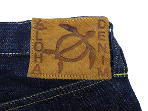 Sugar Cane Men's 14oz. Hawaiian Indigo Sugarcane Fiber Selvedge Denim Jeans Classic Regular Straight Button Fly (SC40401 One-Wash)