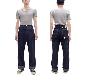 Sugar Cane Denim Work Pants Men's Casual 11oz. Blue Denim Carpenter Pants Painter Jeans SC41822 421A One-Wash