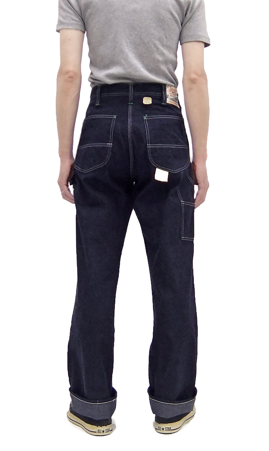 Sugar Cane Denim Work Pants Men's Casual 11oz. Blue Denim Carpenter Pants Painter Jeans SC41822 421A One-Wash