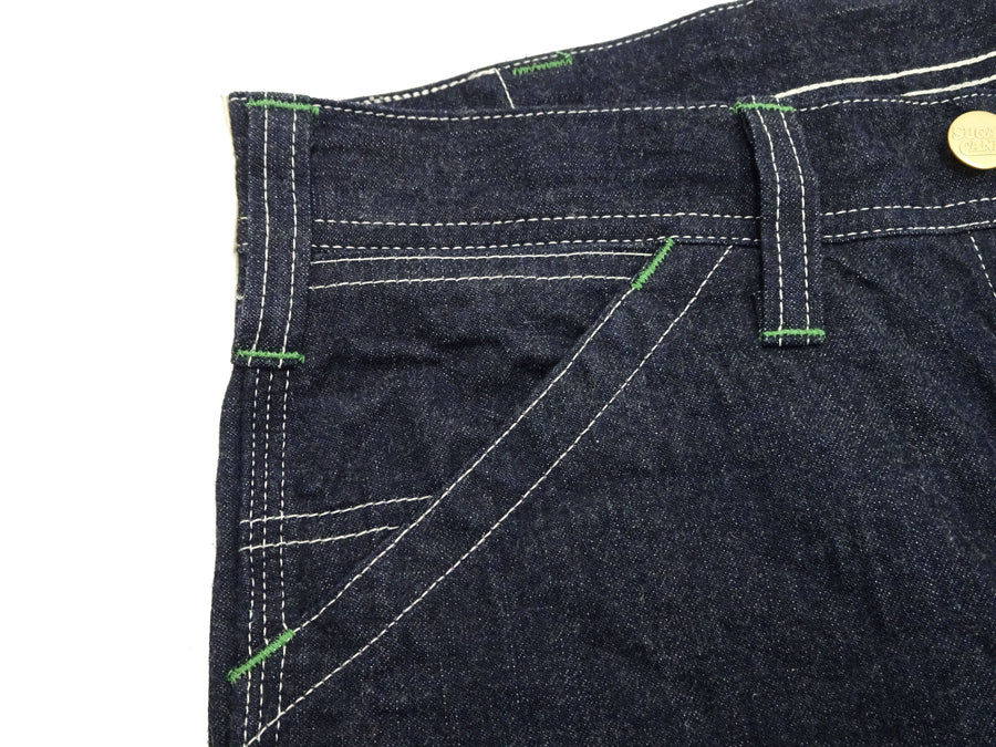 Sugar Cane Denim Work Pants Men's Casual 11oz. Blue Denim Carpenter Pants Painter Jeans SC41822 421A One-Wash