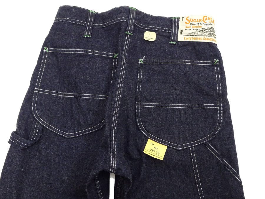 Sugar Cane Denim Work Pants Men's Casual 11oz. Blue Denim Carpenter Pants Painter Jeans SC41822 421A One-Wash