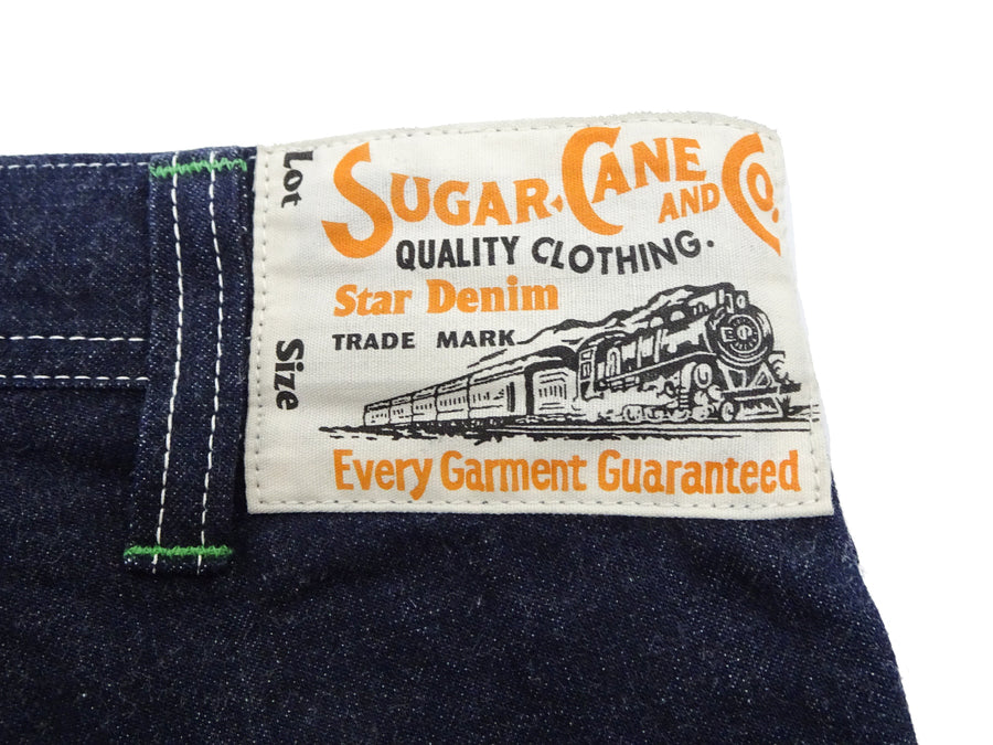 Sugar Cane Denim Work Pants Men's Casual 11oz. Blue Denim Carpenter Pants Painter Jeans SC41822 421A One-Wash