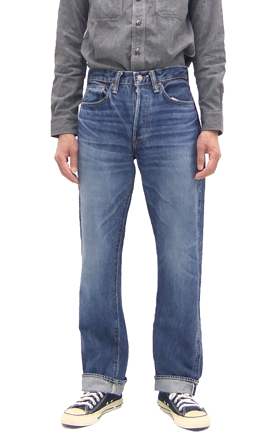 Sugar Cane Jeans SC41947SW Men's Regular Straight Fit Pre-Aged