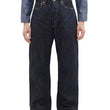 Load image into Gallery viewer, Sugar Cane Men's 13oz Selvedge Denim Baggy Jeans - 1930s "Waist Overalls" Inspired Wide Straight Fit, Button Fly, Made in Japan (SC42025 421A One-Wash)
