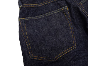 Sugar Cane Men's 13oz Selvedge Denim Baggy Jeans - 1930s "Waist Overalls" Inspired Wide Straight Fit, Button Fly, Made in Japan (SC42025 421A One-Wash)