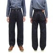 Load image into Gallery viewer, Sugar Cane Men's 13oz Selvedge Denim Baggy Jeans - 1930s "Waist Overalls" Inspired Wide Straight Fit, Button Fly, Made in Japan (SC42025 421A One-Wash)
