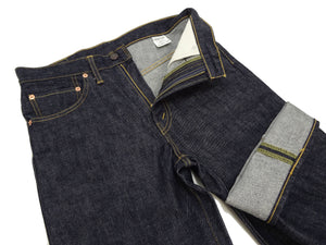 Sugar Cane Men's 14oz Denim Boot-Cut Jeans - Mid-Rise, Zip Fly, 1971-Spec Fabric x 1979-Style Silhouette - Made in Japan (SC42321 Indigo One Wash)
