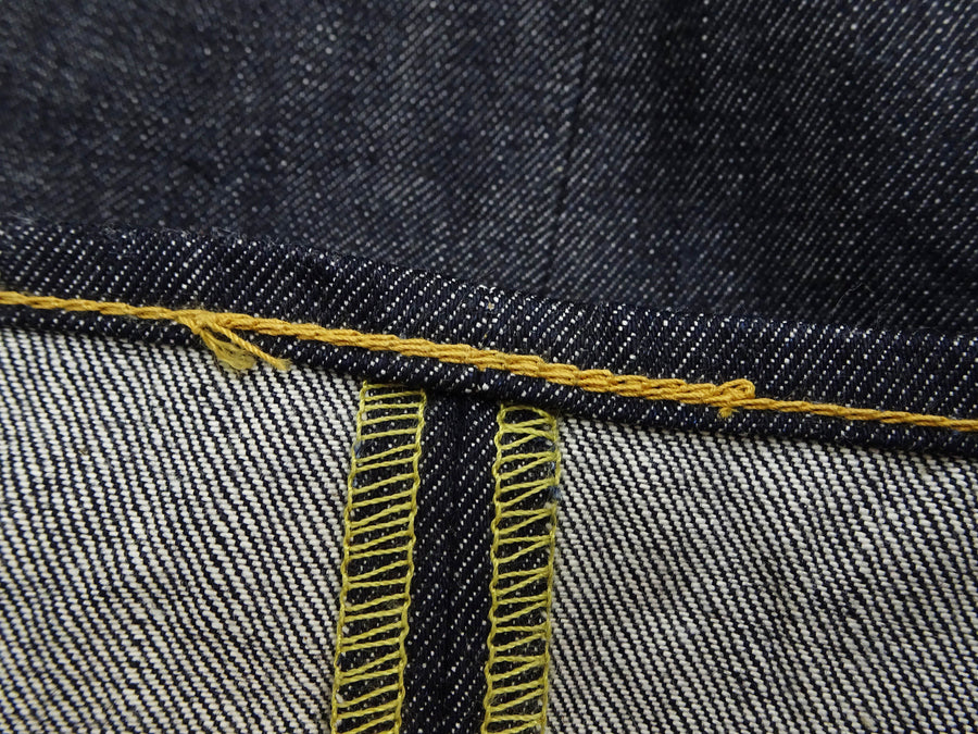 Sugar Cane Men's 14oz Denim Boot-Cut Jeans - Mid-Rise, Zip Fly, 1971-Spec Fabric x 1979-Style Silhouette - Made in Japan (SC42321 Indigo One Wash)