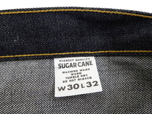 Sugar Cane Men's 14oz Denim Boot-Cut Jeans - Mid-Rise, Zip Fly, 1971-Spec Fabric x 1979-Style Silhouette - Made in Japan (SC42321 Indigo One Wash)