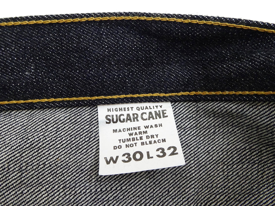 Sugar Cane Men's 14oz Denim Boot-Cut Jeans - Mid-Rise, Zip Fly, 1971-Spec Fabric x 1979-Style Silhouette - Made in Japan (SC42321 Indigo One Wash)