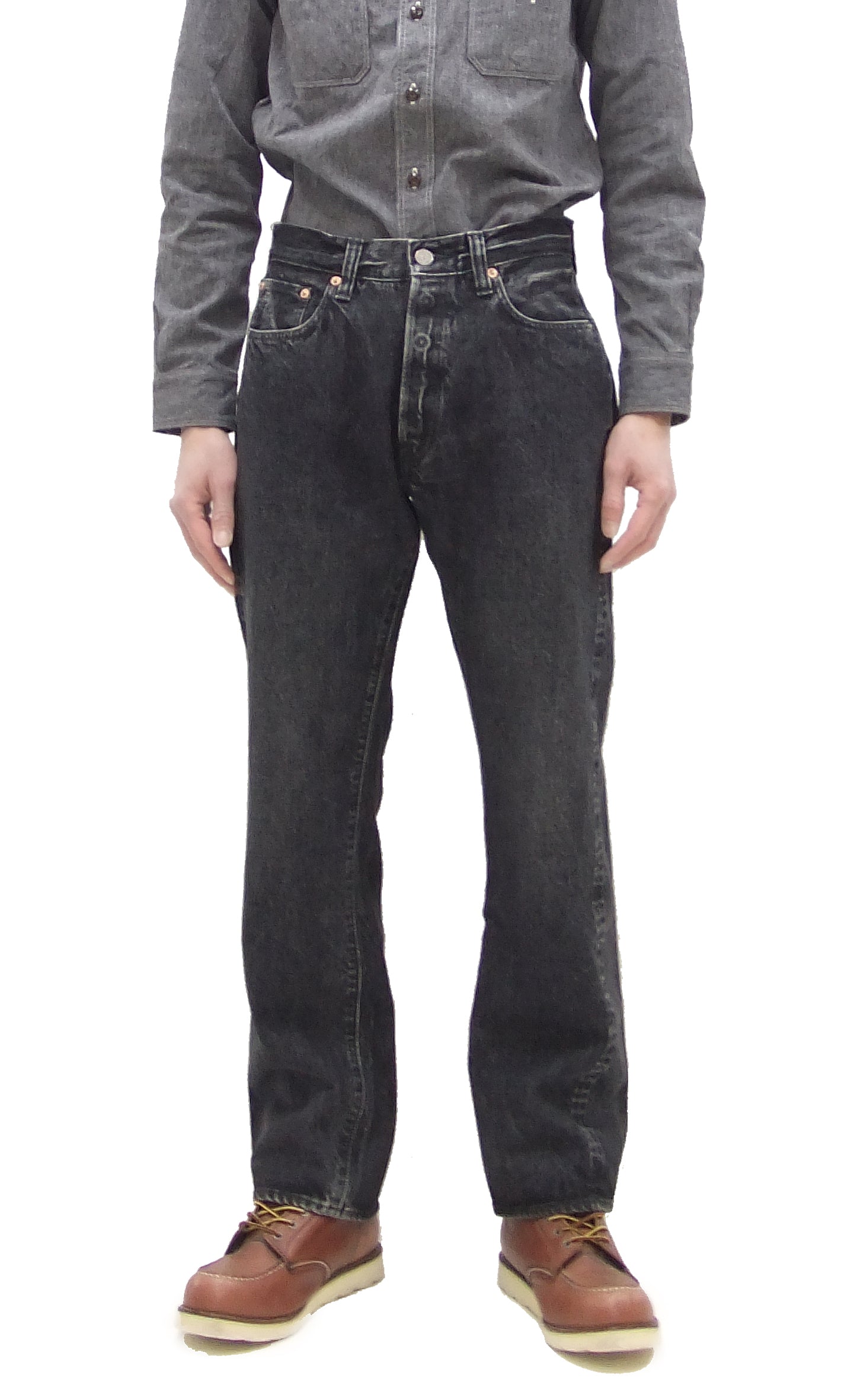 Sugar Cane Black Denim Jeans SC42460H Men's Classic Regular