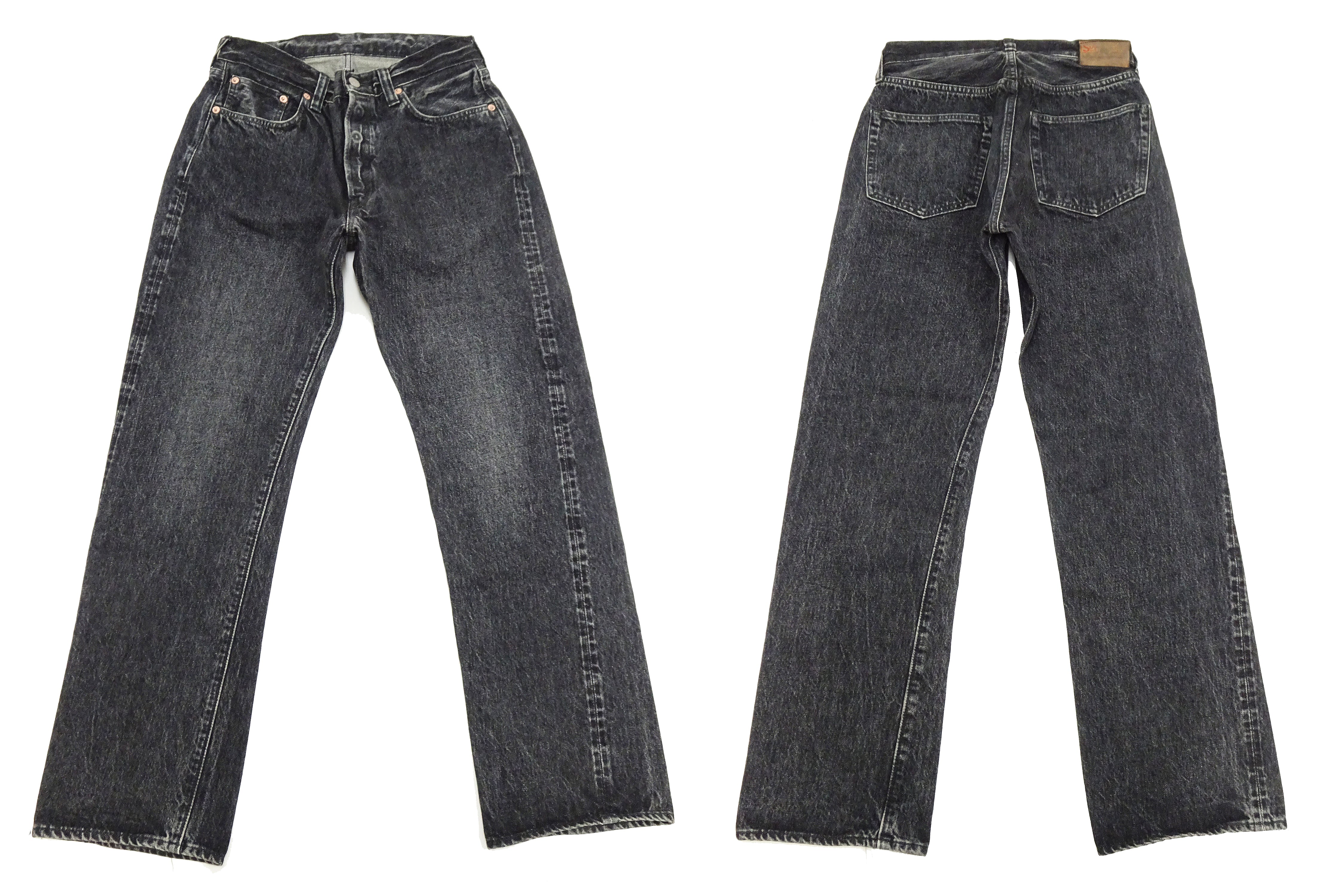 Sugar Cane Black Denim Jeans SC42460H Men's Classic Regular