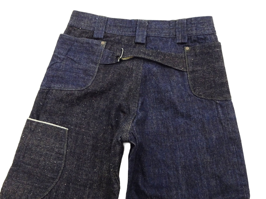 Mister Freedom x Sugar Cane MFSC 7161 Utility Trousers - Men's Okinawa x Hawaii Mixed-Panel 14oz Selvedge Denim Work Pants, Made in Japan (SC42601 One-Wash)