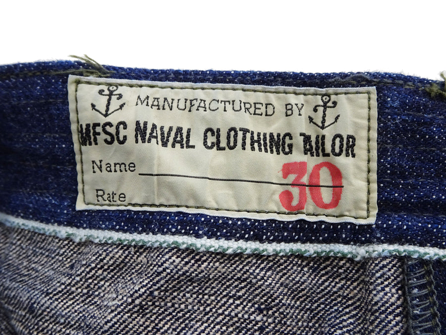 Mister Freedom x Sugar Cane MFSC 7161 Utility Trousers - Men's Okinawa x Hawaii Mixed-Panel 14oz Selvedge Denim Work Pants, Made in Japan (SC42601 One-Wash)