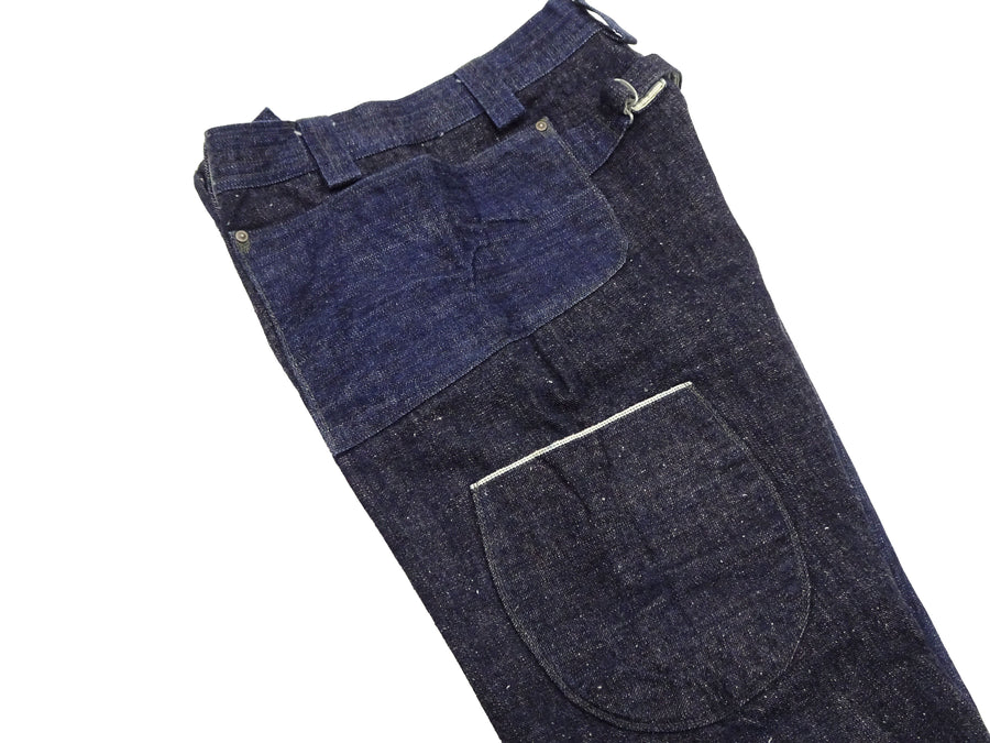 Mister Freedom x Sugar Cane MFSC 7161 Utility Trousers - Men's Okinawa x Hawaii Mixed-Panel 14oz Selvedge Denim Work Pants, Made in Japan (SC42601 One-Wash)