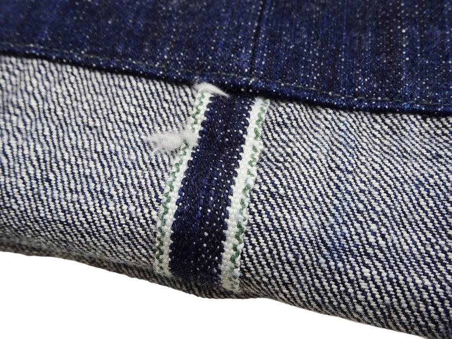 Mister Freedom x Sugar Cane MFSC 7161 Utility Trousers - Men's Okinawa x Hawaii Mixed-Panel 14oz Selvedge Denim Work Pants, Made in Japan (SC42601 One-Wash)