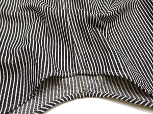 Sugar Cane Men's Hickory Stripe Work Shirt, Heavyweight Cotton Long-Sleeve Button-Up Shirt, Made in Japan (SC27853 119 Black)