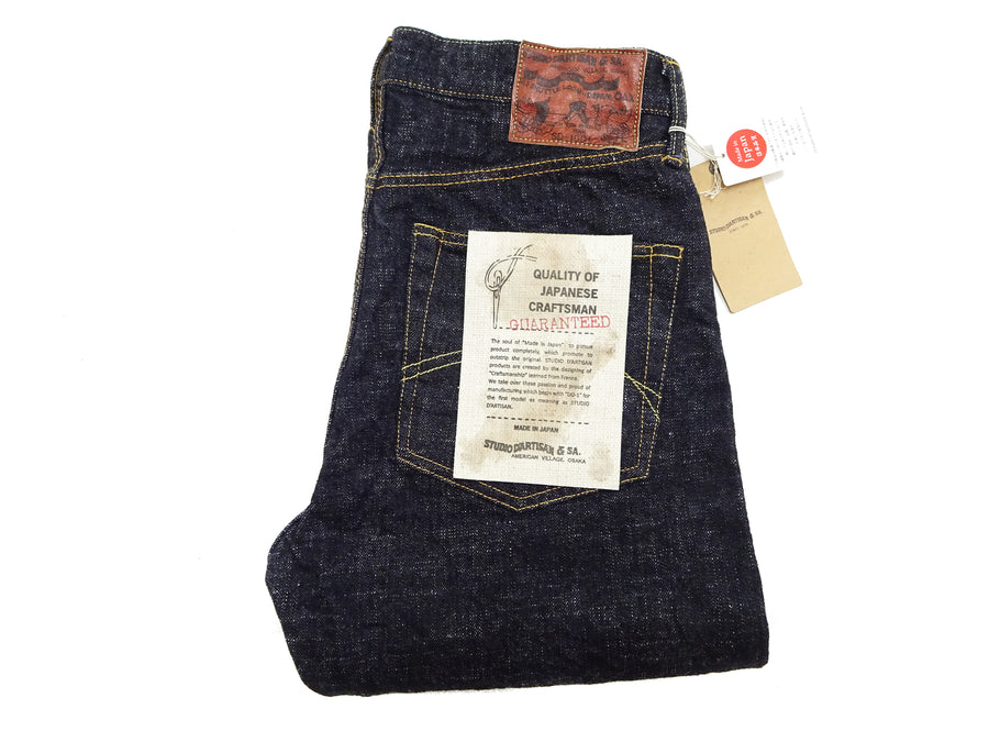 Studio D'Artisan GL3 Jeans SD-1001 - Men's Regular Straight Fit, GL-3 15oz Japanese Selvedge Denim, One-Wash Indigo