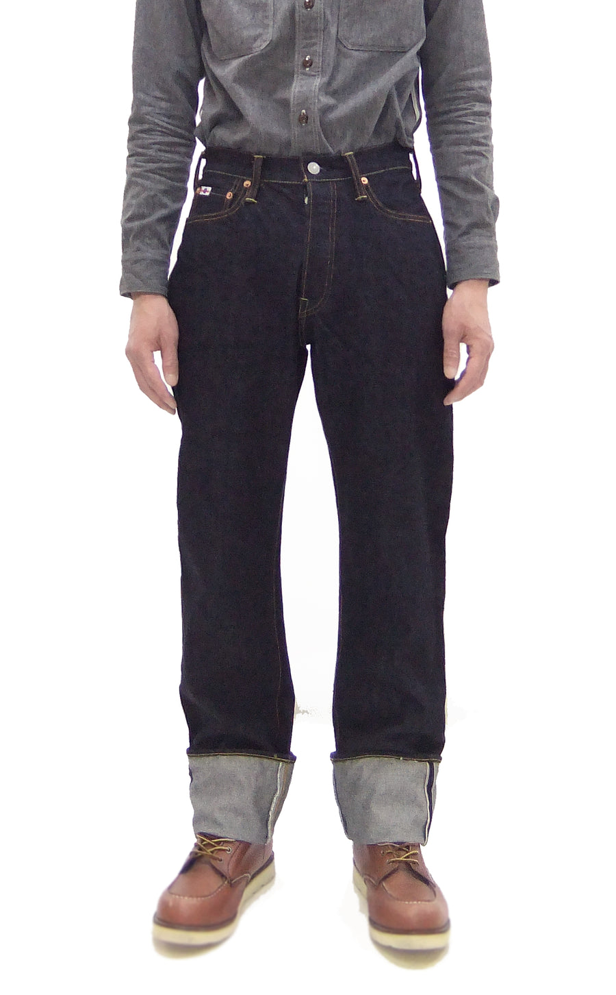 Studio D'artisan Jeans Men's Regular Straight Fit Button-Fly 15oz. Jpanese Selvedge Denim Jean Pants SDA SD-101 One-Wash