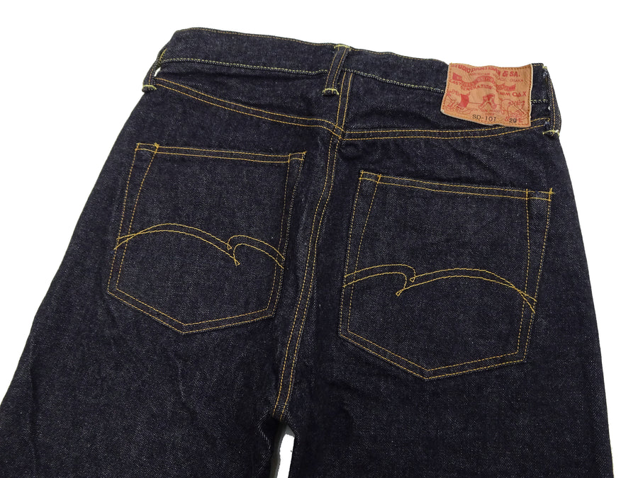 Studio D'artisan Jeans Men's Regular Straight Fit Button-Fly 15oz. Jpanese Selvedge Denim Jean Pants SDA SD-101 One-Wash