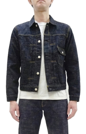 Studio D'Artisan Men's Type I Denim Jacket - 15oz Selvedge Denim Toyoda GL3 Woven, Made in Japan (SDA SD-4101 One-Wash)
