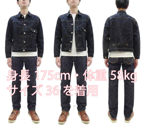 Studio D'Artisan Men's Type I Denim Jacket - 15oz Selvedge Denim Toyoda GL3 Woven, Made in Japan (SDA SD-4101 One-Wash)