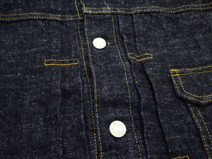 Studio D'Artisan Men's Type I Denim Jacket - 15oz Selvedge Denim Toyoda GL3 Woven, Made in Japan (SDA SD-4101 One-Wash)