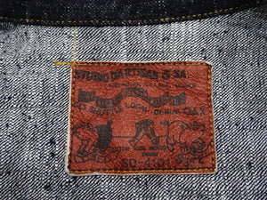 Studio D'Artisan Men's Type I Denim Jacket - 15oz Selvedge Denim Toyoda GL3 Woven, Made in Japan (SDA SD-4101 One-Wash)