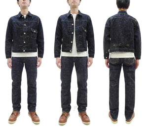 Studio D'Artisan Men's Type I Denim Jacket - 15oz Selvedge Denim Toyoda GL3 Woven, Made in Japan (SDA SD-4101 One-Wash)