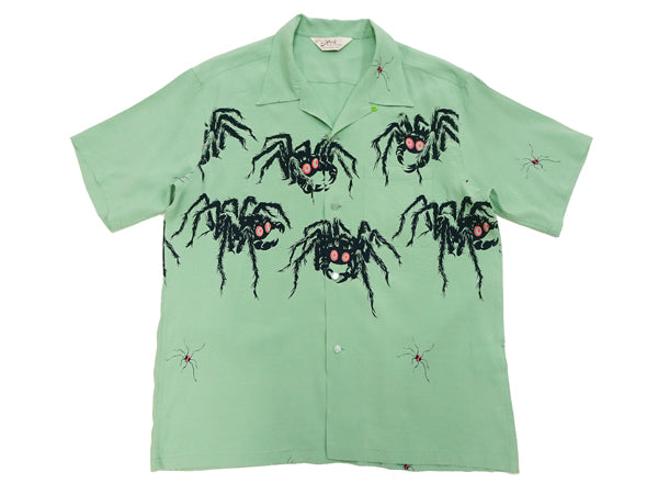 Star of Hollywood Shirt Men's 1950s Tarantulas Graphic Short Sleeve Rayyon Shirt SH38873 141 Mint-Green
