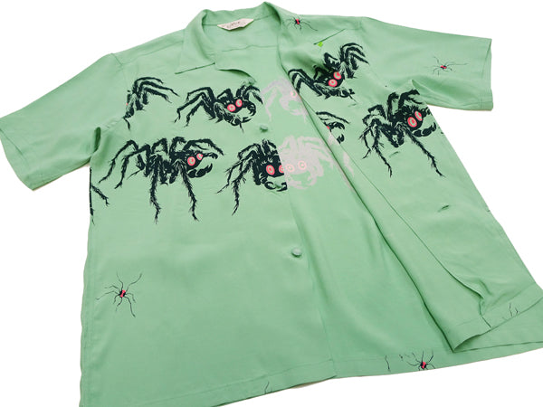 Star of Hollywood Shirt Men's 1950s Tarantulas Graphic Short Sleeve Rayyon Shirt SH38873 141 Mint-Green