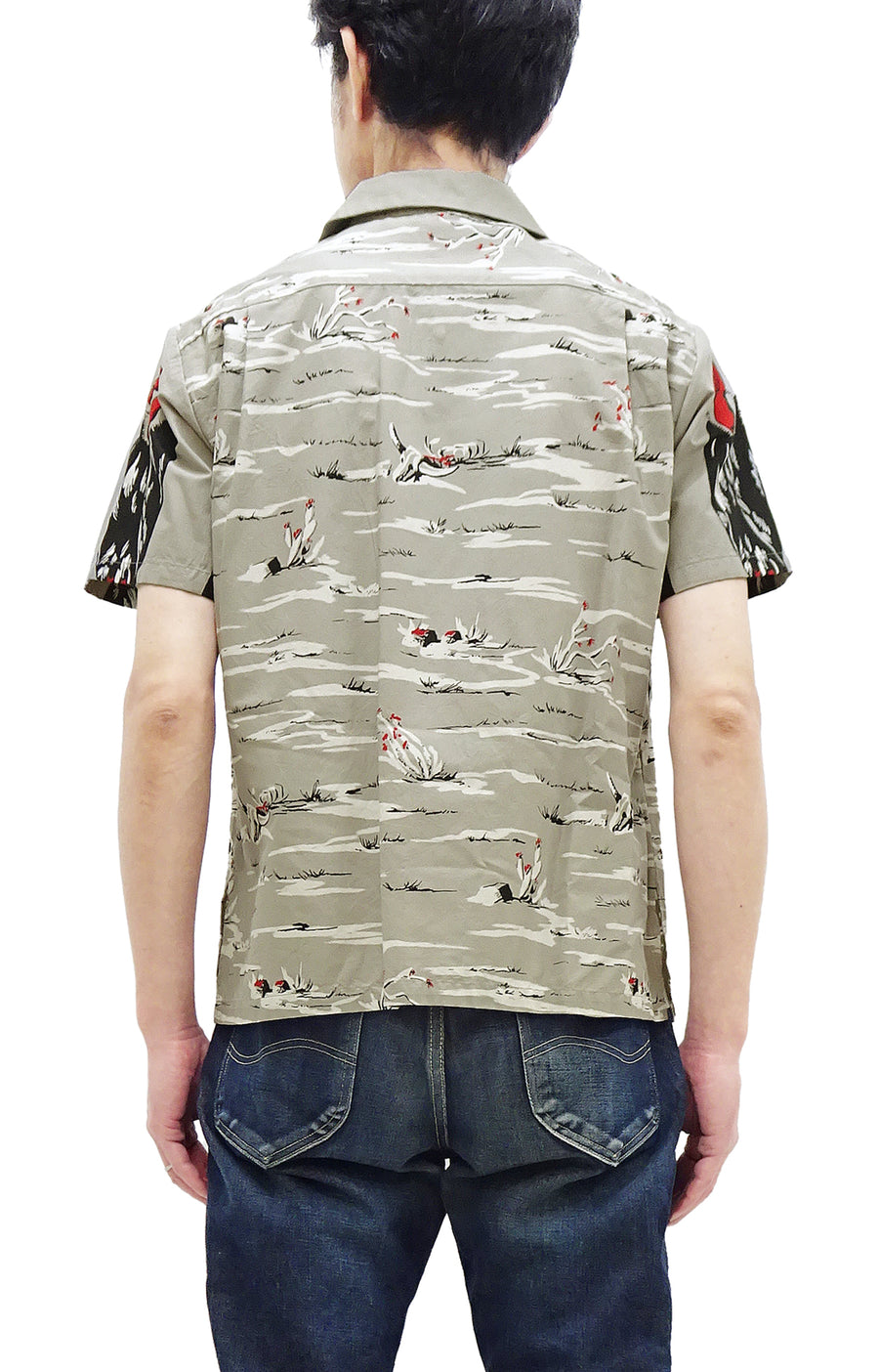 Star of Hollywood Shirt Men's 1950s Condor Graphic Short Sleeve Half Placket Pullover Shirt SH39310 115 Gray