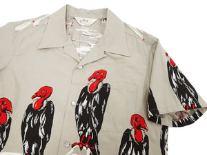 Star of Hollywood Shirt Men's 1950s Condor Graphic Short Sleeve Front Button Closure Shirt SH39311 115 Gray