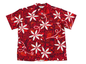 Star of Hollywood Elvis Presley Blue Hawaii Shirt Men's Casual All-Over Print Short-Sleeve Camp Collar Shirt Toyo Enterprises SH39493 165 Red