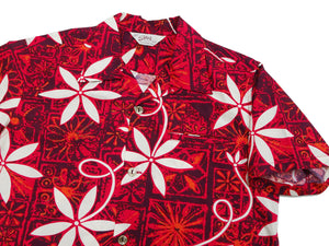 Star of Hollywood Elvis Presley Blue Hawaii Shirt Men's Casual All-Over Print Short-Sleeve Camp Collar Shirt Toyo Enterprises SH39493 165 Red