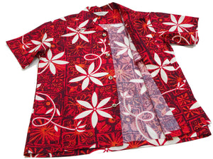 Star of Hollywood Elvis Presley Blue Hawaii Shirt Men's Casual All-Over Print Short-Sleeve Camp Collar Shirt Toyo Enterprises SH39493 165 Red