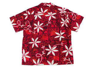 Star of Hollywood Elvis Presley Blue Hawaii Shirt Men's Casual All-Over Print Short-Sleeve Camp Collar Shirt Toyo Enterprises SH39493 165 Red