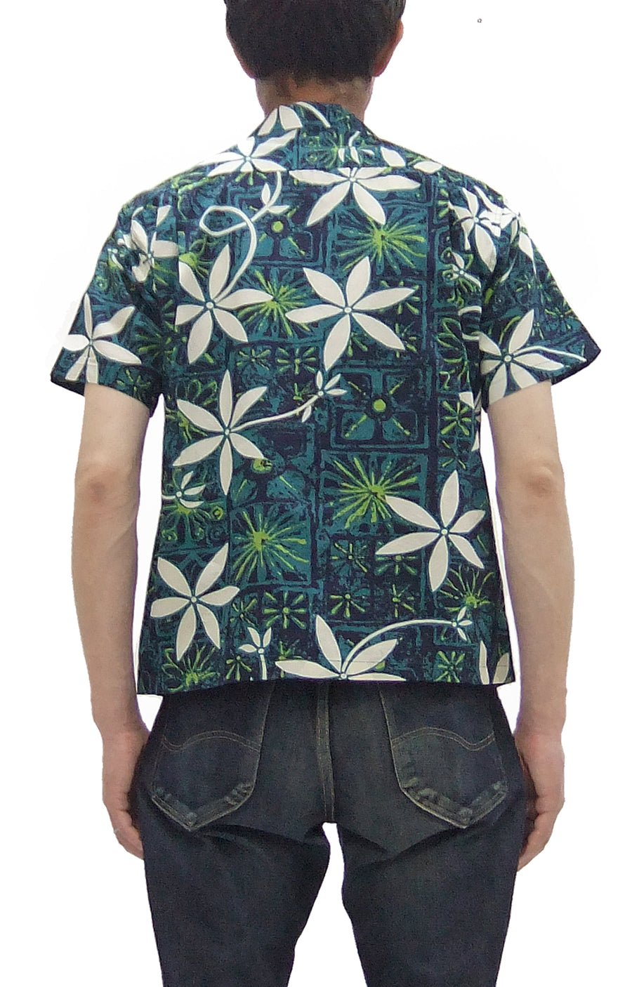 Star of Hollywood Elvis Presley Blue Hawaii Shirt Men's Casual All-Over Print Short-Sleeve Camp Collar Shirt Toyo Enterprises SH39493 145 Green