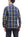 Samurai Jeans Indigo Plaid Flannel Shirt Men's Heavyweight Long Sleeve Button Up Work Shirt SIN23-01 Indigo/Blue Plaid