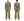 Samurai Jeans Trousers SJ48CP Men's Khaki Chinos Wide-Cut Relaxed Fit Straight Legs Sulfur-dyed Chino Worrk Pants One-Washed