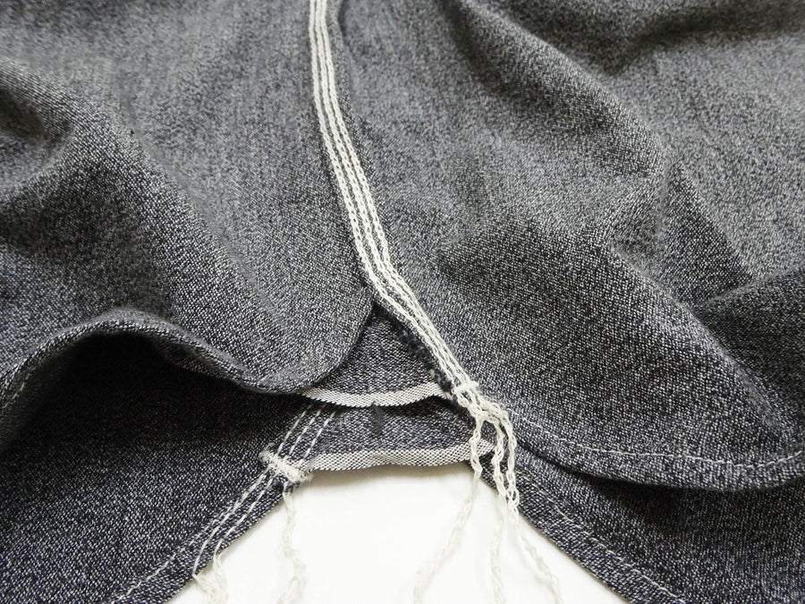 Samurai Jeans Cotton Melange Chambray Shirt Men's Slim Fit