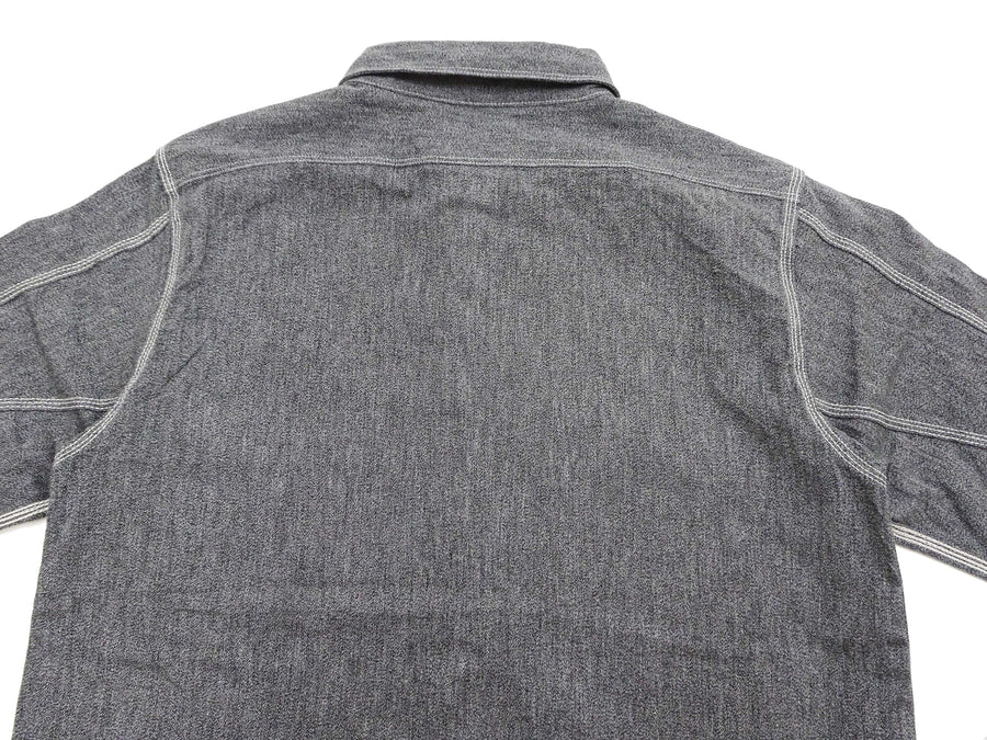Samurai Jeans Cotton Melange Chambray Shirt Men's Slim Fit 