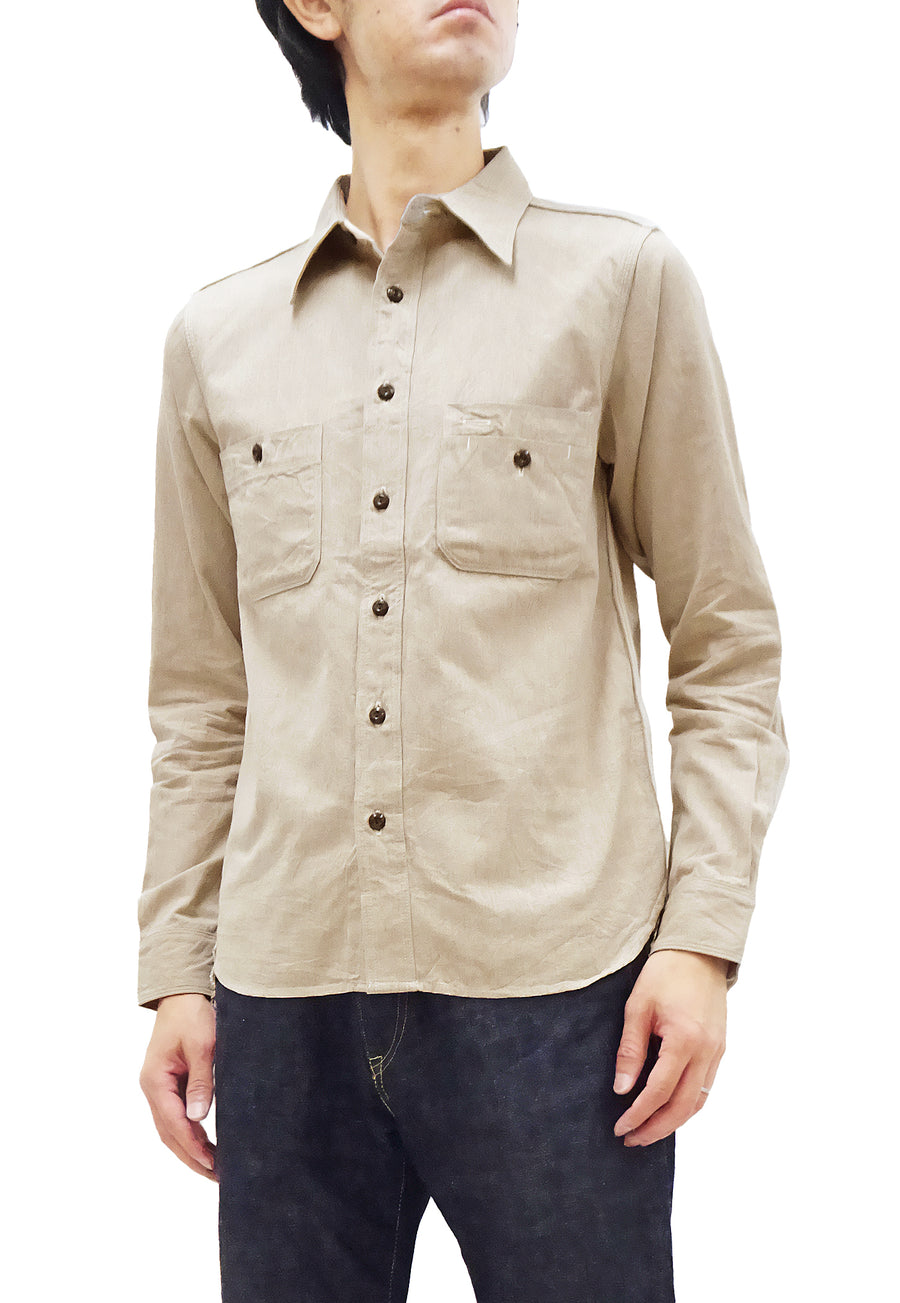 Kato The Ripper Chambray Beige  Mens Shirts • Design and Decore