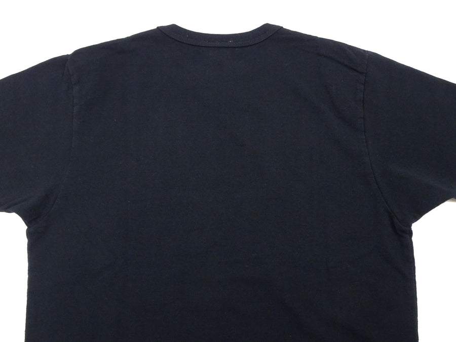 Samurai Jeans T-shirt Men's Plain Short Sleeve French Terry Fabric Tee Inlay Loopwheele T-Shirt SJST24-RIM Black