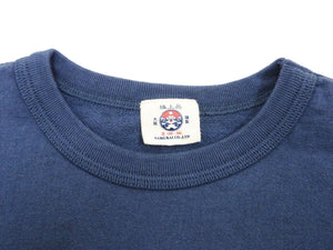 Samurai Jeans T-shirt Men's Plain Short Sleeve French Terry Fabric Tee Inlay Loopwheele T-Shirt SJST24-RIM Tetsukon Faded-Navy