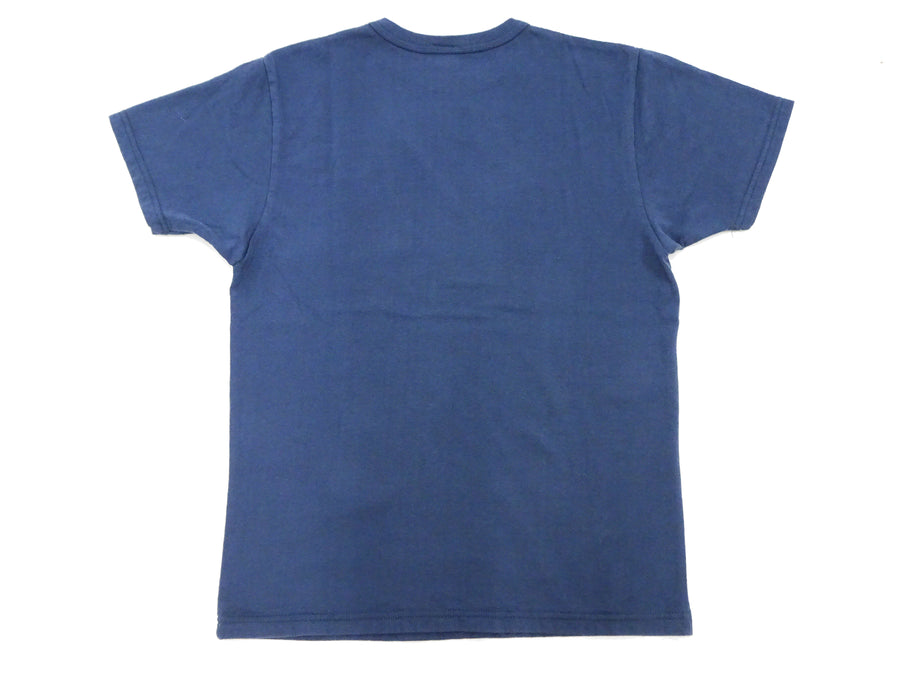 Samurai Jeans T-shirt Men's Plain Short Sleeve French Terry Fabric Tee Inlay Loopwheele T-Shirt SJST24-RIM Tetsukon Faded-Navy