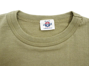 Samurai Jeans T-shirt Men's Plain Short Sleeve French Terry Fabric Tee Inlay Loopwheele T-Shirt SJST24-RIM Aokuchiha Faded-Olive