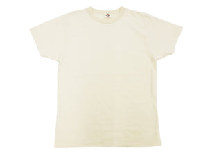 Samurai Jeans T-shirt Men's Plain Short Sleeve French Terry Fabric Tee Inlay Loopwheele T-Shirt SJST24-RIM Faded-Ivory
