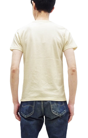 Samurai Jeans T-shirt Men's Plain Short Sleeve French Terry Fabric Tee Inlay Loopwheele T-Shirt SJST24-RIM Faded-Ivory